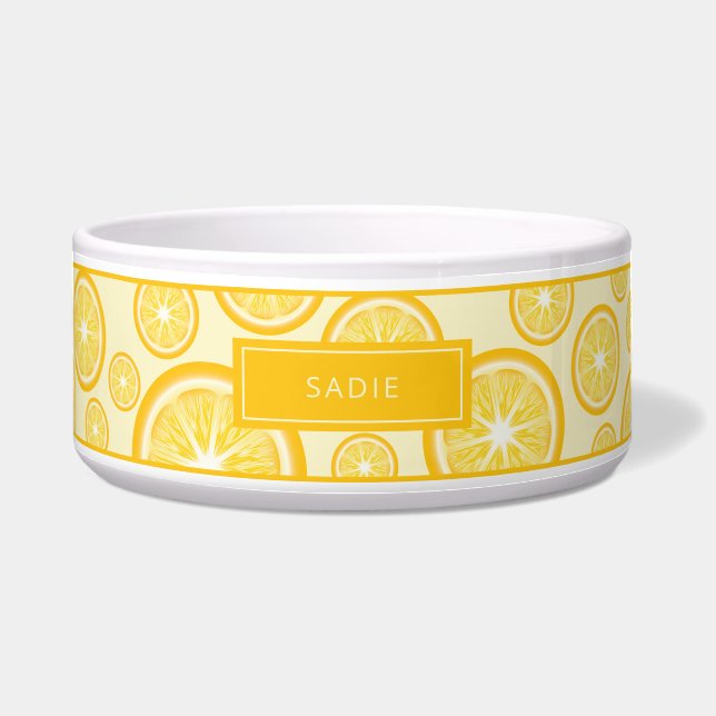 Écuelle Citrus Citrus Motif Fruit avec nom de l'animal (Devant)