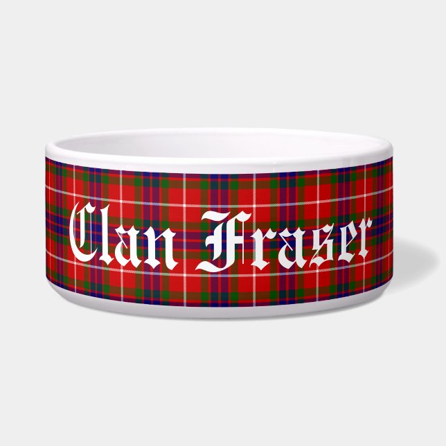 Écuelle Clan Fraser Tartan Plaid Custom Pet Bowl (Devant)