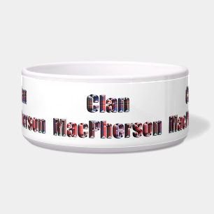 Écuelle Clan Macpherson Tartan Nom, Chien Bowl