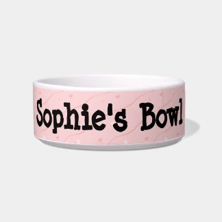 Écuelle Coeurs roses céramique poêle Bowl pour animaux