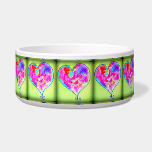 Écuelle coeurs tourbillonnants roses