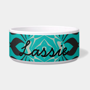 Écuelle Conception élégante de kaléidoscope, Aqua, Noir, G