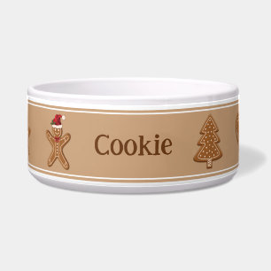 Écuelle Cookies de Noël en pain d'épices marron avec un no