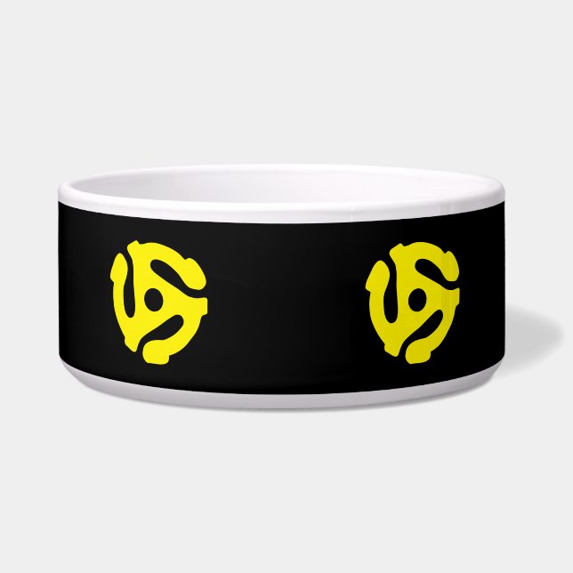 Écuelle COOL Retro Jaune 45 espaceur DJ (Devant)