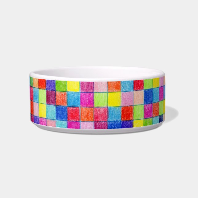 Écuelle Couleur Colorée En Papier Graphique Carré Motif (Gauche)