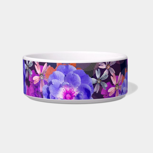 Écuelle Couleur mignonne & Fille violet motif floral tenda (Devant)