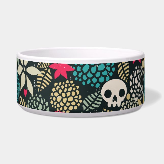 Écuelle Crâne en fleurs (Gauche)