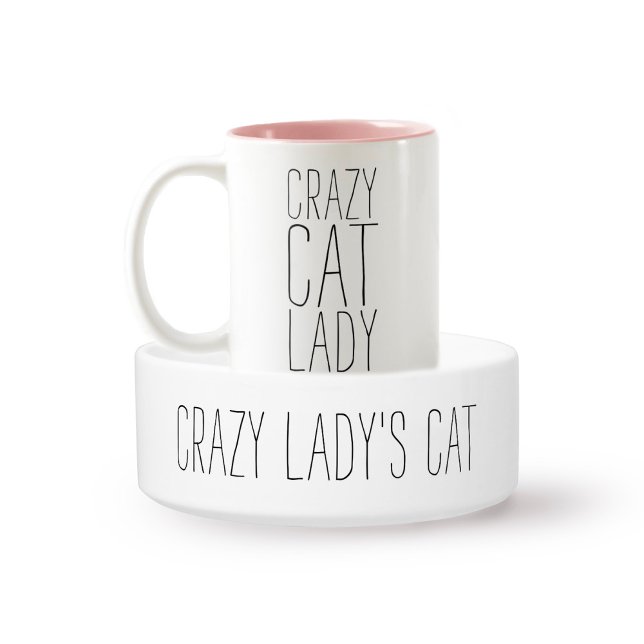 Écuelle Crazy Lady's Cat | Chat drôle (Créateur téléchargé)