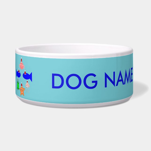 Écuelle Créatures de la mer de Noël personnalisées (Gauche)