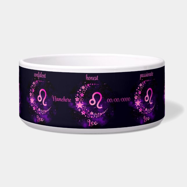 Écuelle Créez votre propre zodiaque de Leo céleste violet (Devant)