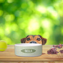 Crème design vintage et bol de chien en céramique 