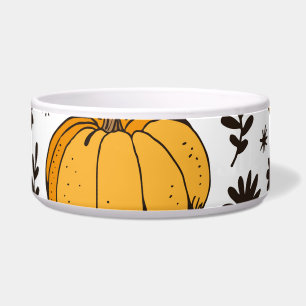 Écuelle Croquis citrouilles : motif sans couture dessiné à