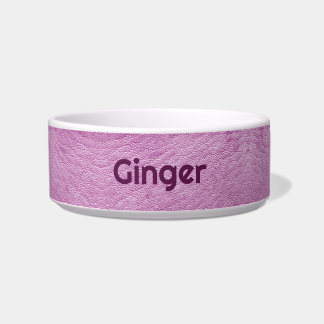 Écuelle Cuir Faux Personnalisé Lilac Pet Bowl
