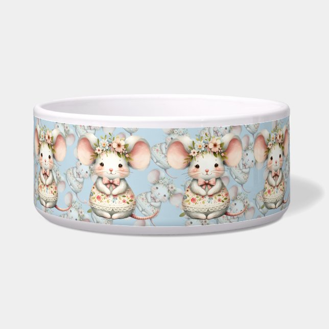 Écuelle Cuisine Florale Souris Couronne Fleur (Devant)