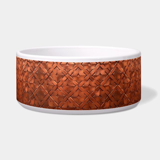 Écuelle Cuivre Finis Pet Bowl pour alimentation stylish (Devant)
