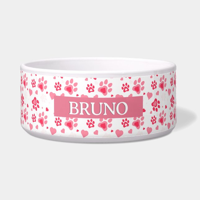 Écuelle Custom Ceramic Pet Bowl – Personalized Dog & Cat (Devant)