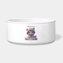 Custom Cosmic Cat Pet Bowl – Personalized pet bowl