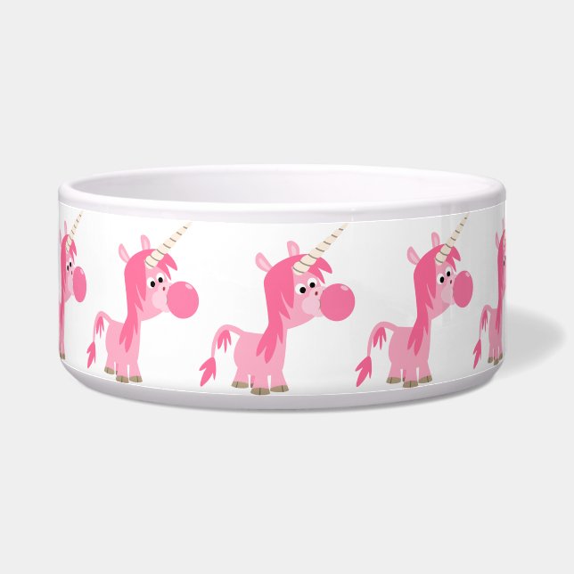 Écuelle Cute Cartoon Bubble Gum Unicorn Pet Bowl (Gauche)