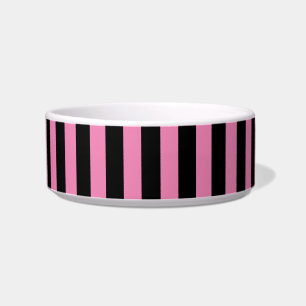 Écuelle Cute Chic rayé rose et noir