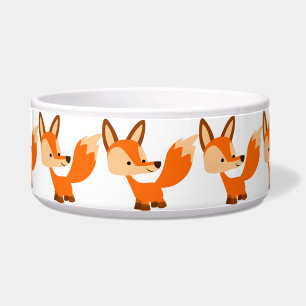 Écuelle Cute Friendly Cartoon Fox Pet Bowl