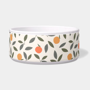 Écuelle Cute Orange et Motif Feuille