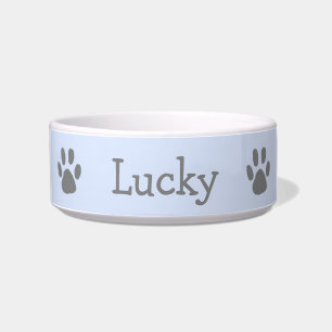 Écuelle Cute Pastel Bleu et Gris Animaux Empreintes de pat