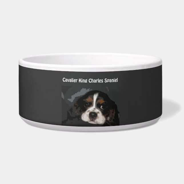 Écuelle Cuvette cavalière de chien d'épagneul du Roi (Devant)