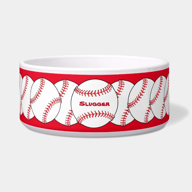 Écuelle Cuvette d'animal familier de base-ball (Devant)