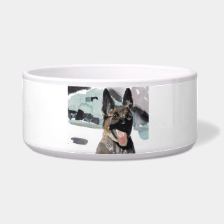 Écuelle cuvette d'animal familier de la police k-9
