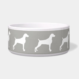 ÉCUELLE CUVETTE DE CHIEN DE SILHOUETTE DU TAUPE WEIMARANER