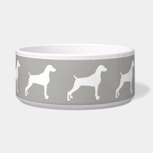 ÉCUELLE CUVETTE DE CHIEN DE SILHOUETTE DU TAUPE WEIMARANER