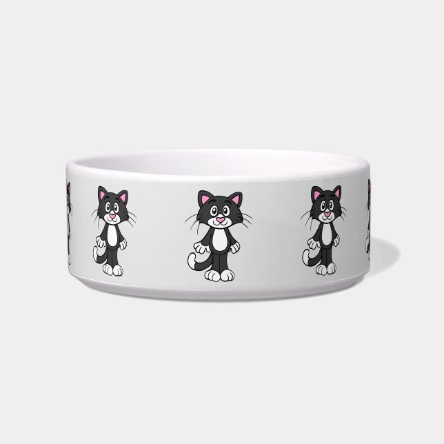 Écuelle cuvette de nourriture pour chat tuxedo (Devant)