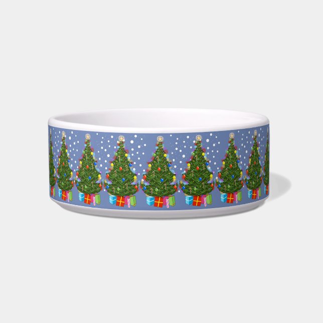 Écuelle Cuvette décorée d'animal familier d'arbre de Noël (Devant)