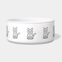 Cuvette en céramique d'animal familier de chat