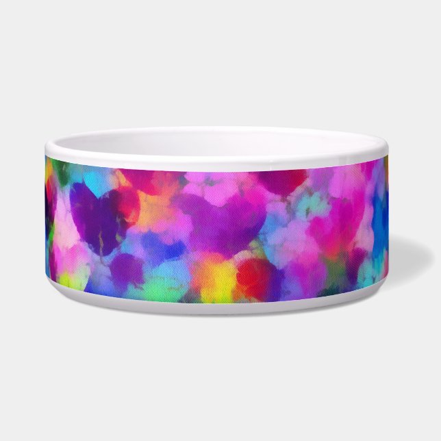 Écuelle Cuvette en céramique de chien de coeurs (Devant)