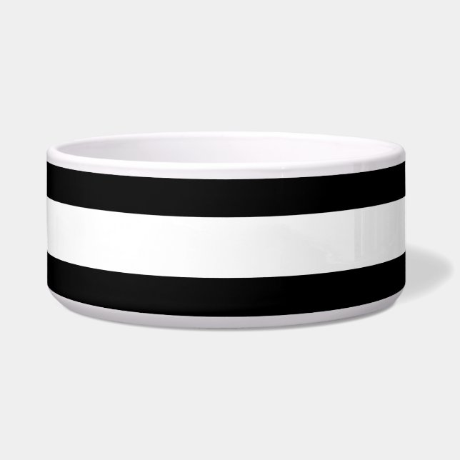 Écuelle Cuvette en céramique rayée noire et blanche de (Gauche)