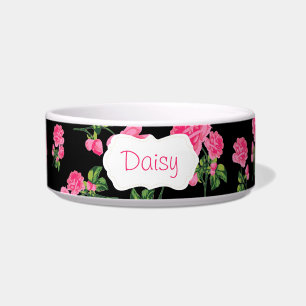 Écuelle Cuvette florale personnalisée de roses roses - noi