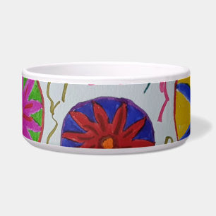Écuelle Cuvette moderne en céramique florale pour animaux