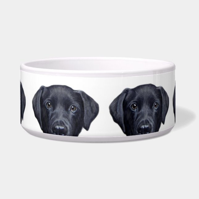 Écuelle Cuvette noire de l'eau de labrador retriever (Devant)