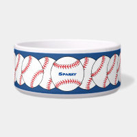 Cuvette patriotique d'animal familier de base-ball