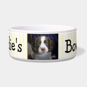 Écuelle Cuvette personnalisée Tan de chien de photo et