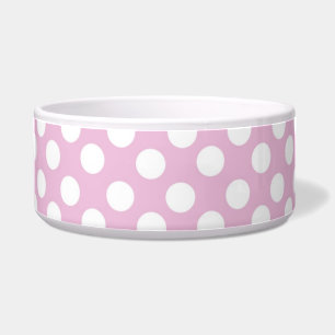 Écuelle Cuvette pointillée rose d'animal familier