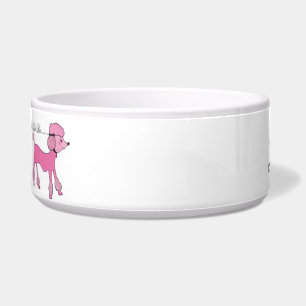 Écuelle Cuvette rose d'animal familier de caniche