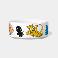 Cuvettes heureuses d'animal familier de chat de
