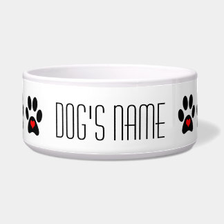Écuelle Cuvettes personnalisées de chien - empreintes de