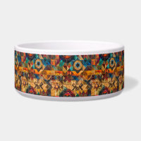 Cyan Luxueux "Artistère Héritée" Comfy Pet Bowl