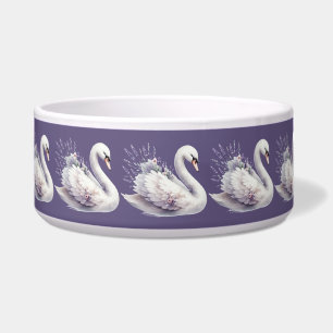 Écuelle Cygne aquarelle avec fleurs de lavande