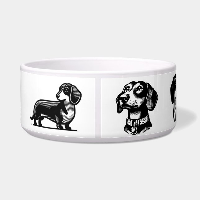 Écuelle Dachshund avec NOM Bowls (Dos)