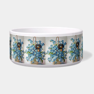 Écuelle Dachshund et Forget-Me-Nots