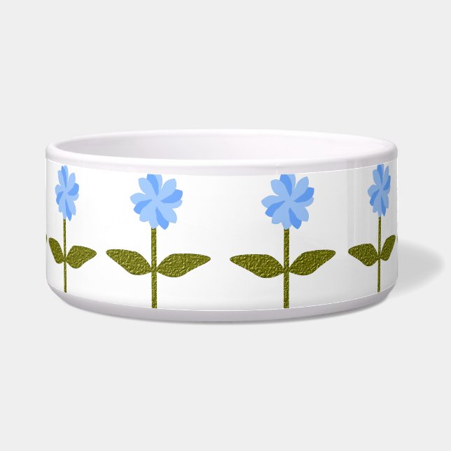 Écuelle Daisy Flower Joli Bleu Chien Bowl (Devant)
